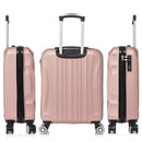 RAYKONG Maleta de Cabina ABS 55x40x20cm, Ligera, 20 Pulgadas, Rosa Dorada
