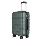 T-LOVENDO.ES Maleta de Cabina 55x40x20 cm, ABS Ligero Semirrígido, con 4 Ruedas Giratorias 360° y Candado, Verde Oscuro