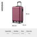 NUMADA Maleta de Cabina Upfly, ABS Rígida Ligera, 53x33.5x22 cm, con Cierre de Combinación y 4 Ruedas Dobles 360°, Burdeos