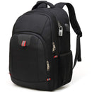 Mochila Antirrobo para Portátil de 17.3 Pulgadas, Impermeable, con Puerto USB, para Hombre, Negro