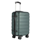 T-LOVENDO.ES Maleta de Cabina 55x40x20 cm, ABS Ligero Semirrígido, con 4 Ruedas Giratorias 360° y Candado, Verde Oscuro