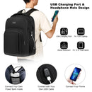 YIORMIOR Mochila para Portátil de 15.6 Pulgadas, con Puerto USB, Unisex, para Universidad y Trabajo