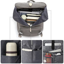 YAMTION Mochila para Portátil de 17", con Puerto USB, Unisex, para Universidad, Gris