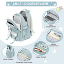 Tanou Mochila Escolar Grande para Adolescentes y Niñas, Impermeable, de Nylon, Azul