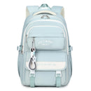 Tanou Mochila Escolar Grande para Adolescentes y Niñas, Impermeable, de Nylon, Azul