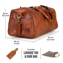 Berliner Bags Oslo Bolso de Viaje de Cuero, Vintage, Unisex, Marrón