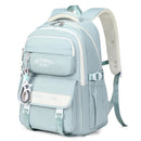 Tanou Mochila Escolar Grande para Adolescentes y Niñas, Impermeable, de Nylon, Azul