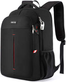 Mochila para portátil de 17.3 pulgadas, antirrobo, impermeable, con puerto USB, para viaje y trabajo, Negra