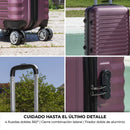 NUMADA Maleta de Cabina Upfly, ABS Rígida Ligera, 53x33.5x22 cm, con Cierre de Combinación y 4 Ruedas Dobles 360°, Burdeos