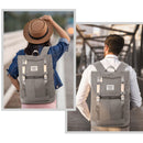 YAMTION Mochila para Portátil de 17", con Puerto USB, Unisex, para Universidad, Gris