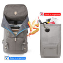 YAMTION Mochila para Portátil de 17", con Puerto USB, Unisex, para Universidad, Gris