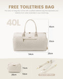 LOVEVOOK Bolsa de Viaje para Mujer, Grande, Impermeable, con Compartimento para Zapatos, Beige