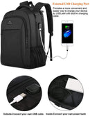 MATEIN Mochila para Portátil de 15.6 Pulgadas, Antirrobo, Impermeable, con Puerto USB, para Hombre, Negro