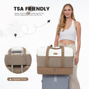 LOVEVOOK Bolsa de Viaje Grande para Mujer, Fin de Semana, 50x38x25 cm, Beige Caqui