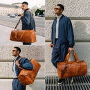 Berliner Bags Oslo Bolso de Viaje de Cuero, Vintage, Unisex, Marrón