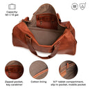 Berliner Bags Oslo Bolso de Viaje de Cuero, Vintage, Unisex, Marrón