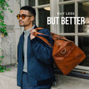 Berliner Bags Oslo Bolso de Viaje de Cuero, Vintage, Unisex, Marrón