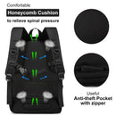 YIORMIOR Mochila para Portátil de 15.6 Pulgadas, con Puerto USB, Unisex, para Universidad y Trabajo