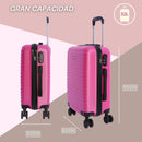 DON ALGODON Maleta de Cabina 55x40x20 cm, apta para Ryanair, con 4 Ruedas 360º y Candado, Rosa