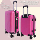 DON ALGODON Maleta de Cabina 55x40x20 cm, apta para Ryanair, con 4 Ruedas 360º y Candado, Rosa