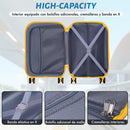 Maleta de Cabina ABS Semirrígida, 57x37x23 cm, con 4 Ruedas Dobles 360º y Candado TSA, Amarilla