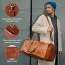 Berliner Bags Oslo Bolso de Viaje de Cuero, Vintage, Unisex, Marrón