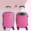 DON ALGODON Maleta de Cabina 55x40x20 cm, apta para Ryanair, con 4 Ruedas 360º y Candado, Rosa