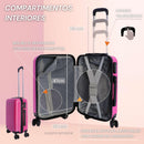 DON ALGODON Maleta de Cabina 55x40x20 cm, apta para Ryanair, con 4 Ruedas 360º y Candado, Rosa