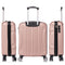 RAYKONG Maleta de Cabina ABS 55x40x20cm, Ligera, 20 Pulgadas, Rosa Dorada
