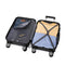 RAYKONG Maleta de Cabina ABS, 55x40x20 cm (40L), con 4 Ruedas Dobles 360°, Negra