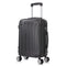 RAYKONG Maleta de Cabina ABS, 55x40x20 cm (40L), con 4 Ruedas Dobles 360°, Negra