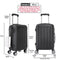 RAYKONG Maleta de Cabina ABS, 55x40x20 cm (40L), con 4 Ruedas Dobles 360°, Negra