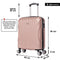 RAYKONG Maleta de Cabina ABS 55x40x20cm, Ligera, 20 Pulgadas, Rosa Dorada