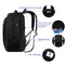 MATEIN Mochila para Portátil de 15.6 Pulgadas, Antirrobo, Impermeable, con Puerto USB, para Hombre, Negro