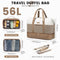 LOVEVOOK Bolsa de Viaje Grande para Mujer, Fin de Semana, 50x38x25 cm, Beige Caqui