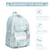 Tanou Mochila Escolar Grande para Adolescentes y Niñas, Impermeable, de Nylon, Azul
