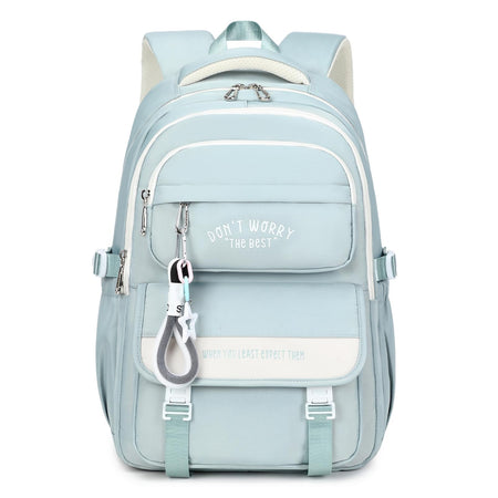 Tanou Mochila Escolar Grande para Adolescentes y Niñas, Impermeable, de Nylon, Azul