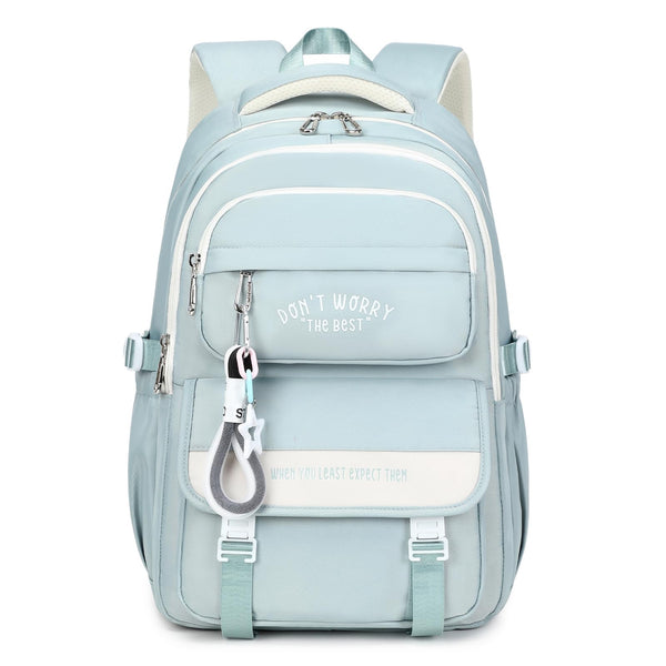 Tanou Mochila Escolar Grande para Adolescentes y Niñas, Impermeable, de Nylon, Azul