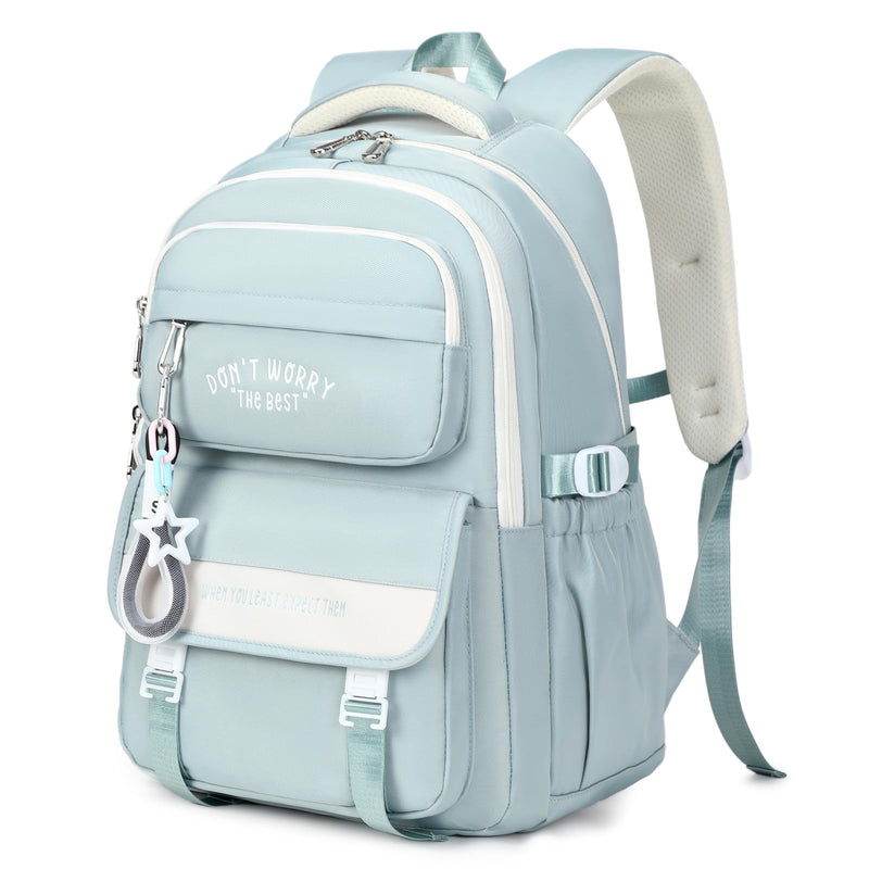 Tanou Mochila Escolar Grande para Adolescentes y Niñas, Impermeable, de Nylon, Azul