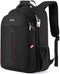 Mochila para portátil de 17.3 pulgadas, antirrobo, impermeable, con puerto USB, para viaje y trabajo, Negra