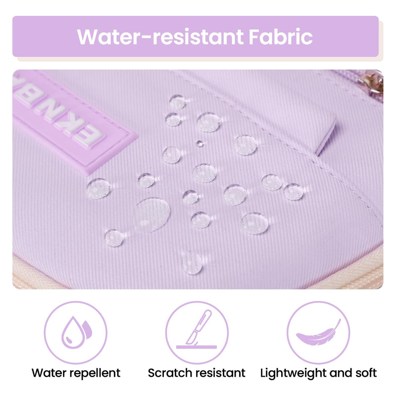 Tanou Mochila Escolar para Niñas de 8-12 Años, 20L, Kawaii, Impermeable, Morado