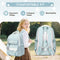 Tanou Mochila Escolar Grande para Adolescentes y Niñas, Impermeable, de Nylon, Azul