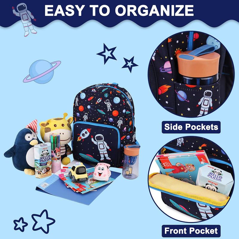 RAVUO Mochila Escolar para Niños de 4-6 Años, Impermeable, con Correa de Pecho, Diseño Astronauta
