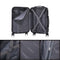 RAYKONG Maleta de Cabina ABS, 55x40x20 cm (40L), con 4 Ruedas Dobles 360°, Negra