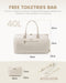 LOVEVOOK Bolsa de Viaje para Mujer, Grande, Impermeable, con Compartimento para Zapatos, Beige