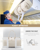 LOVEVOOK Bolsa de Viaje para Mujer, Grande, Impermeable, con Compartimento para Zapatos, Beige