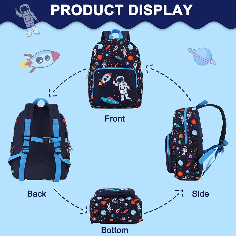 RAVUO Mochila Escolar para Niños de 4-6 Años, Impermeable, con Correa de Pecho, Diseño Astronauta