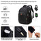 Mochila Antirrobo para Portátil de 17.3 Pulgadas, Impermeable, con Puerto USB, para Hombre, Negro