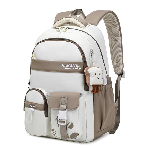 Amythe Mochila Escolar Casual de Viaje, 21L, para Adolescentes y Jóvenes, Marrón