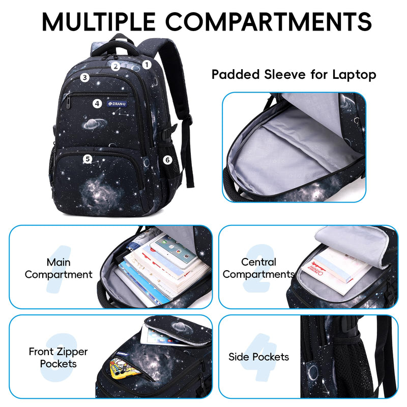 Amythe Mochila Escolar Grande para Niños y Adolescentes, Impermeable, Diseño Ergonómico, para 9-17 Años